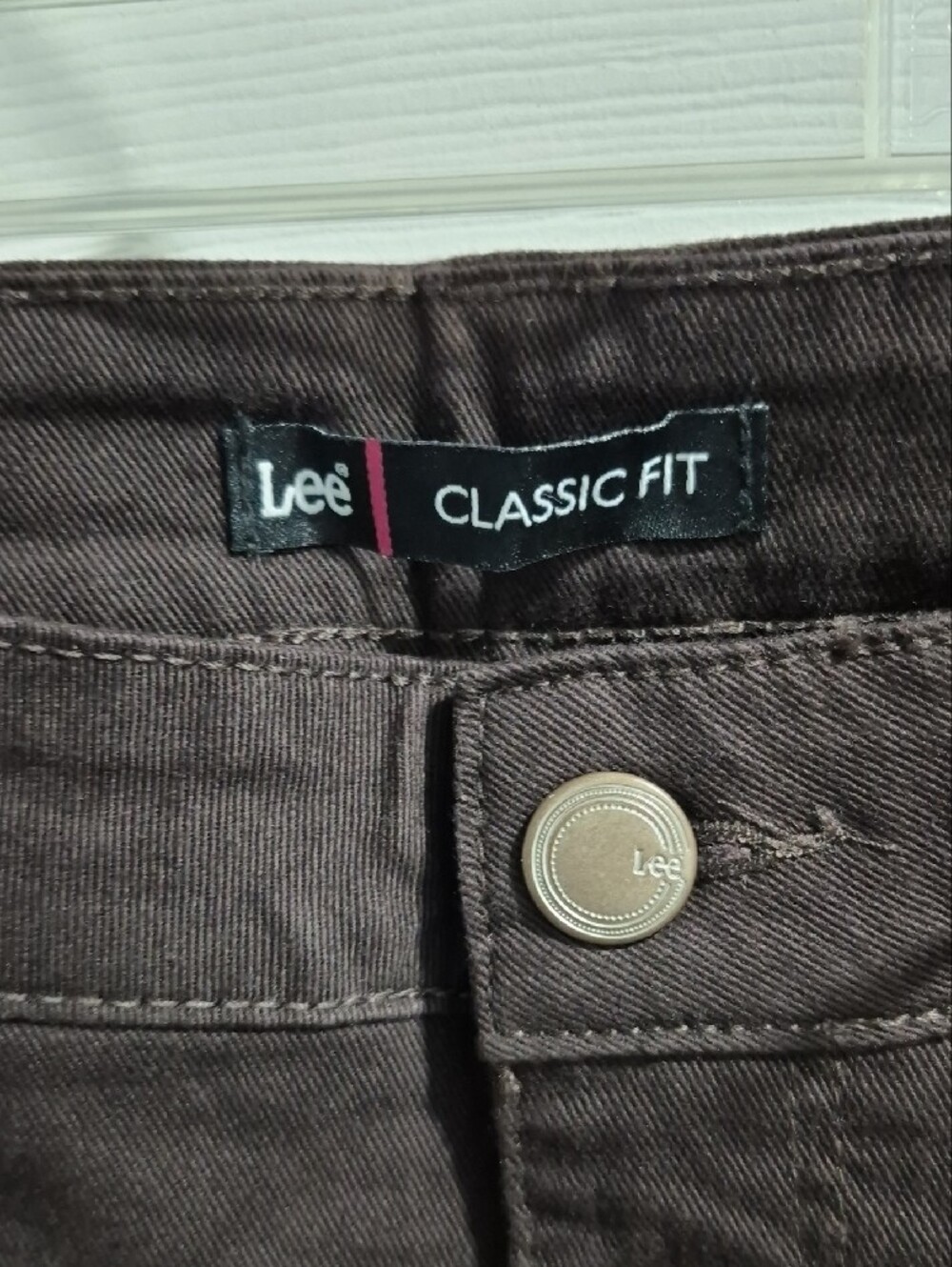 Lee Women's Brazilian Dark Briwn Straight-Leg Pants with Subtle Embroidery - Picture 4 of 10